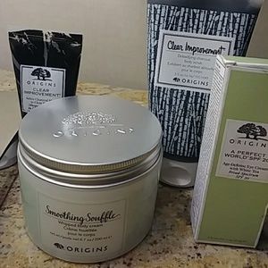 Origins Eye Cream, Mask, Body Scrub & Cream Bundle